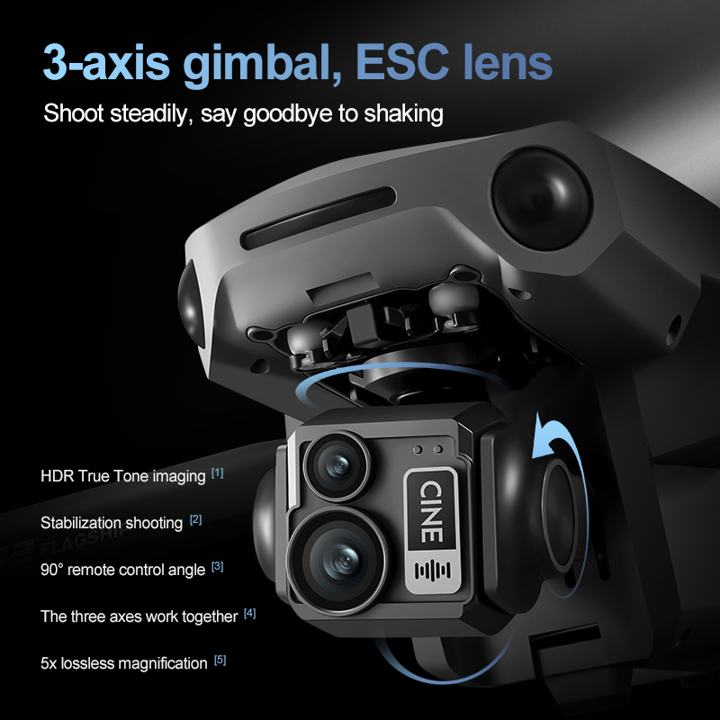 Drone Rc Explorer - 8K 3 Axis Gimbal Brushless 7.2in