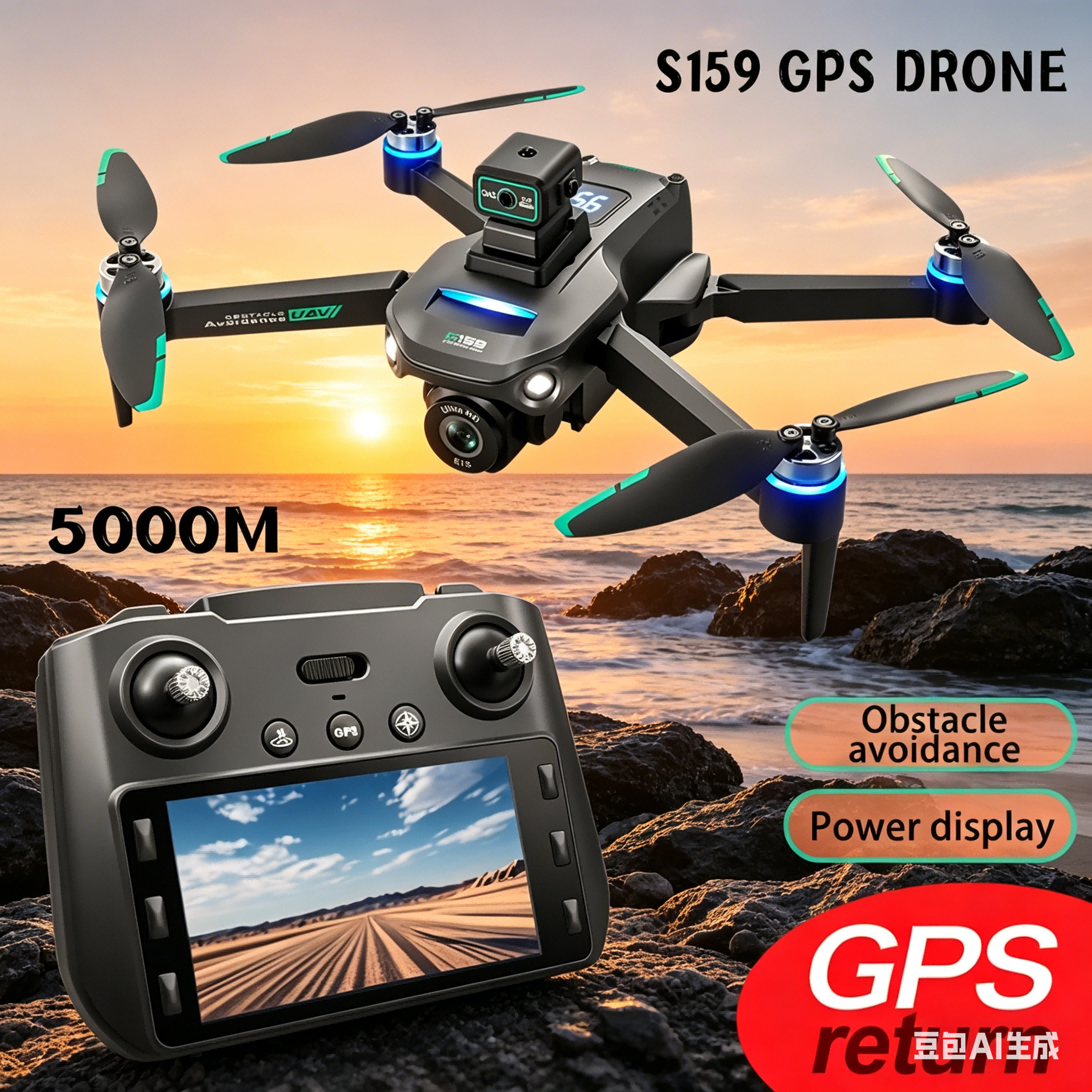 Drone Rc Explorer - S159 GPS Drone 4K Profesional Dual