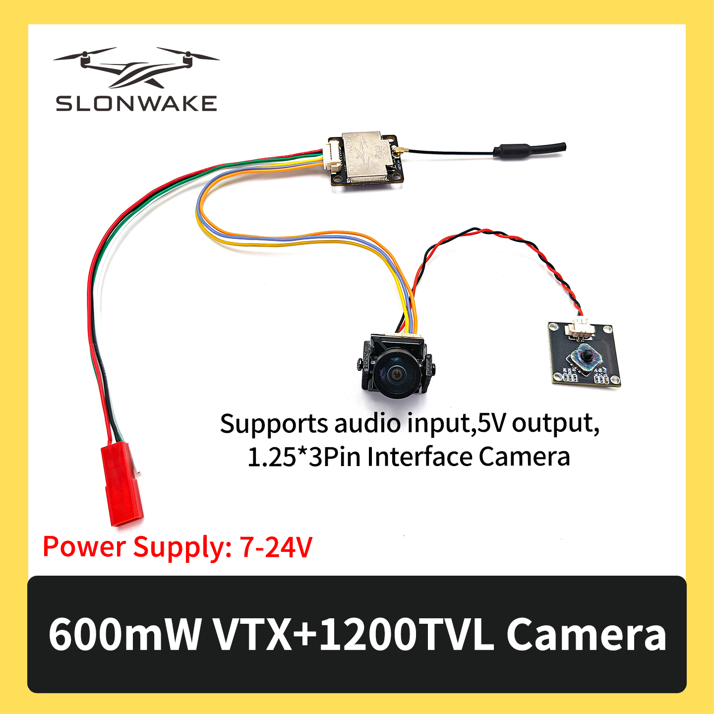 SLONWAKE 5.8G 600mW 7-24V FPV  – Drone Rc Receiver And Transmitter recenzja i cena
