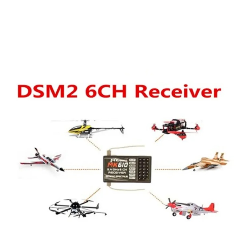 DSM2 MK610 AR6100 2.4G 6CH RC  – Drone Rc Receiver And Transmitter recenzja i cena