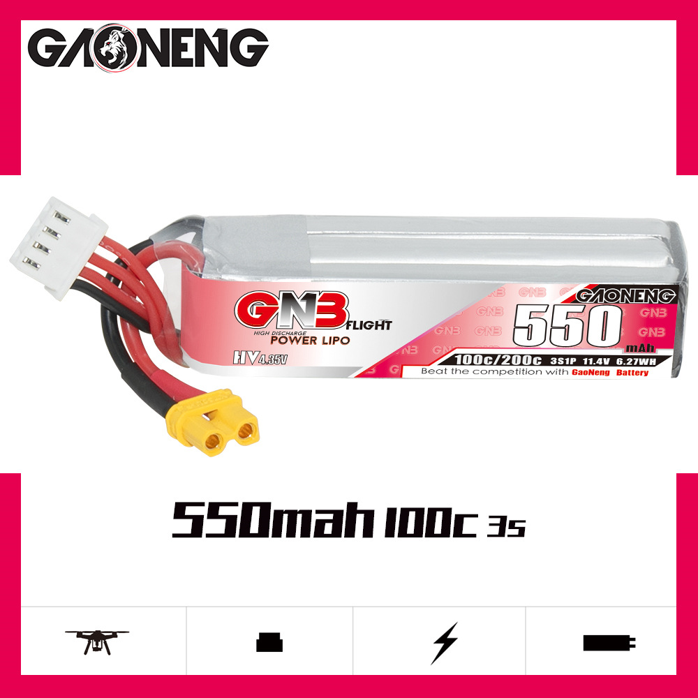 GNB HV 11.4V 550mAh 100C/200C  – Drone Carrera Rc recenzja i cena