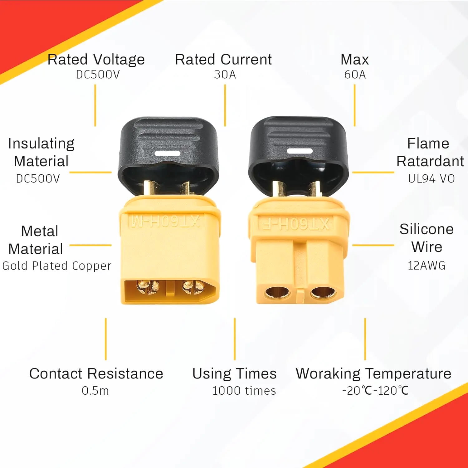 XT60 Connector Plug with Sheat – Drone Rc Link recenzja i cena