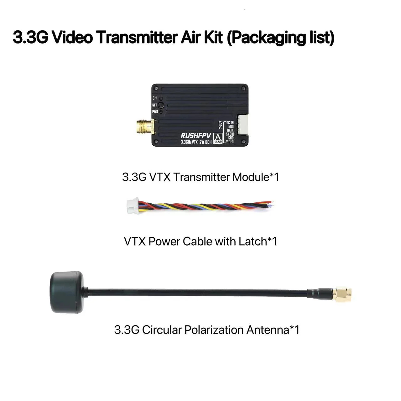 RUSHFPV 3.3G 2W VTX Transmitte – Drone Rc Receiver And Transmitter recenzja i cena