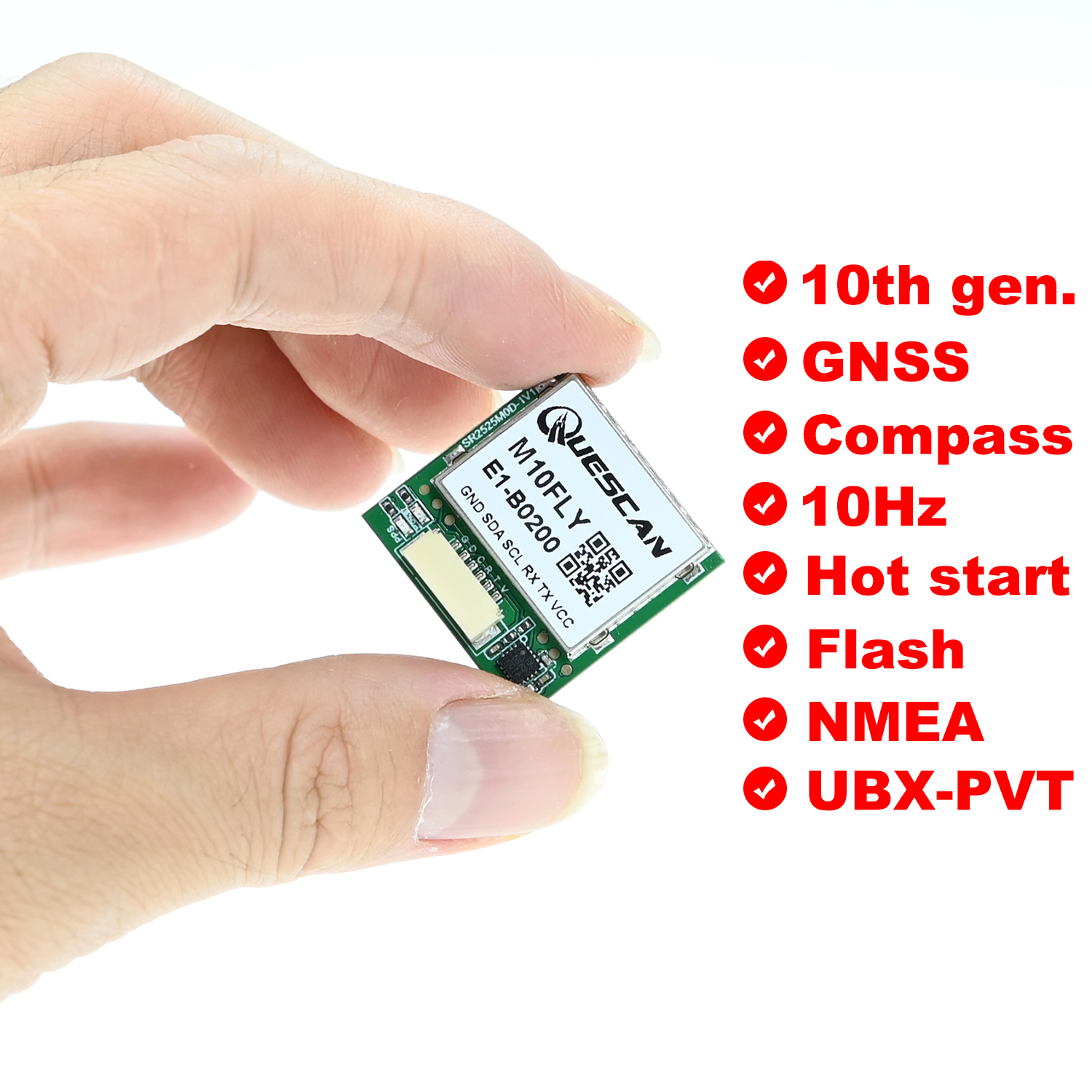 Quescan 25mm*25mm M10FLY 10Hz  – Gps Module Drone recenzja i cena