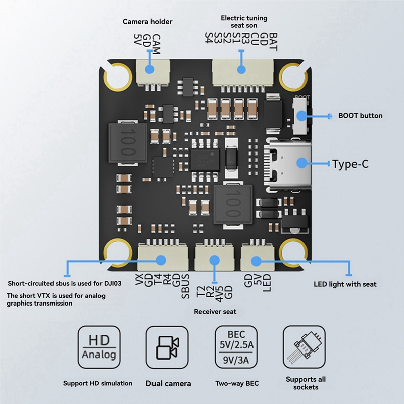 B27B F465 V4 FC&ESC FPV Stack  – Drone Rc V4 recenzja i cena