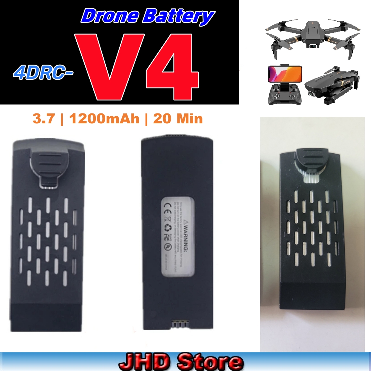 JHD Bateria 4DRC V4 Battery 3. – Drone Rc V4 recenzja i cena