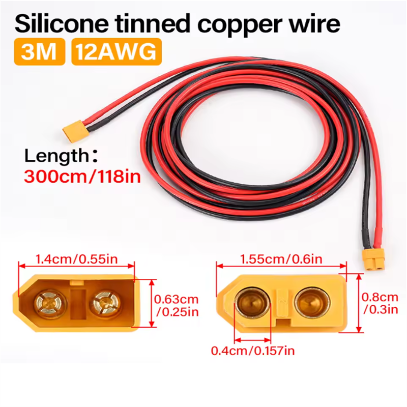 12AWG XT60 Male Female Convers – Drone Rc Link recenzja i cena