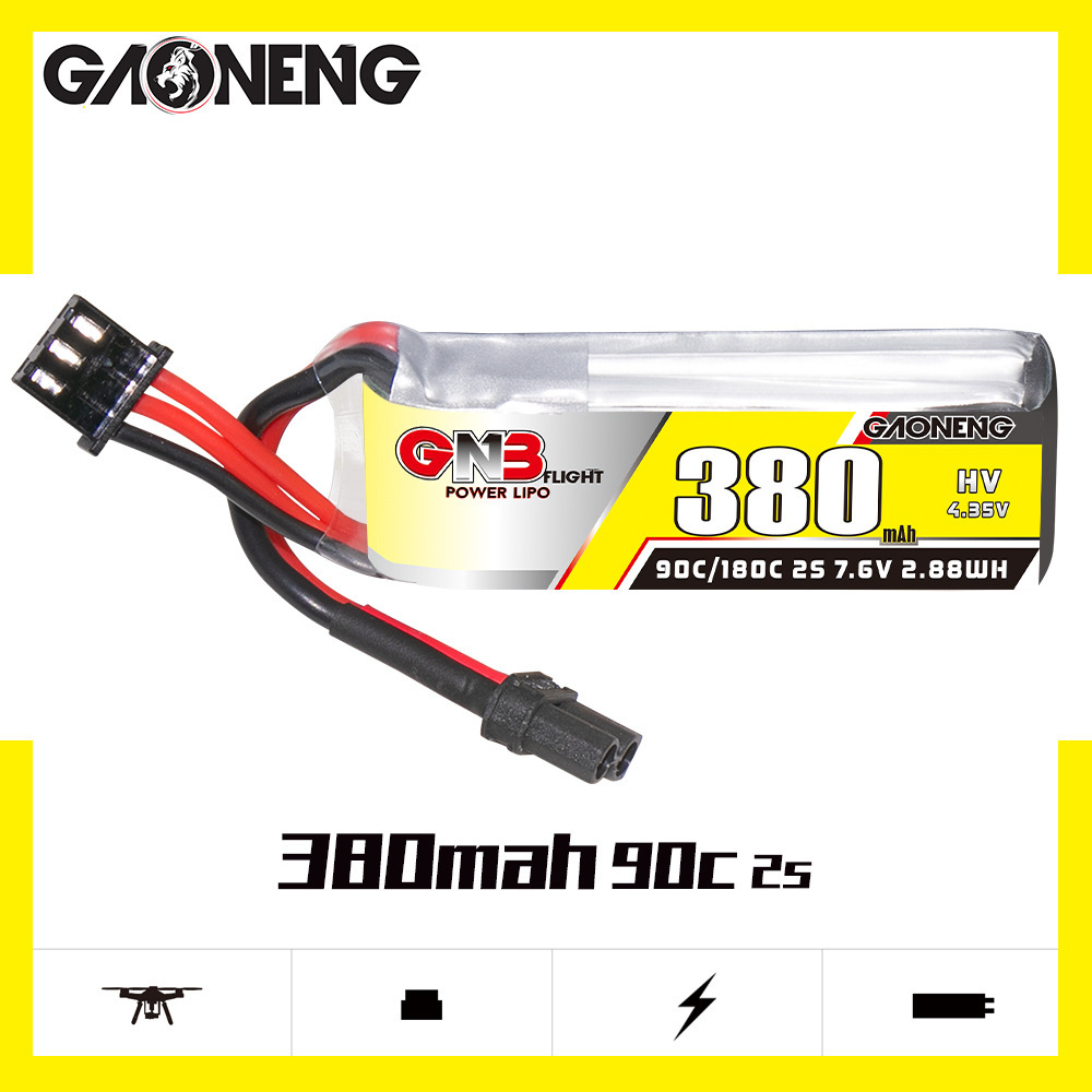 GNB 2S 7.6V 380mAh 90C/180C Li – Drone Carrera Rc recenzja i cena