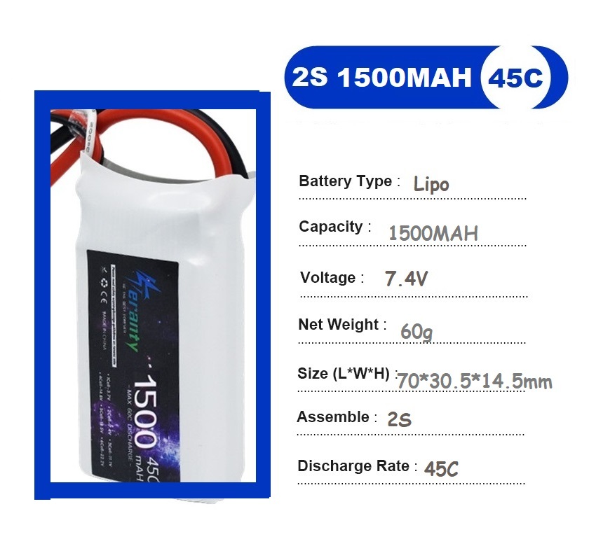 2PCS 7.4V Lipo 2S Battery 1500 – Drone Carrera Rc recenzja i cena