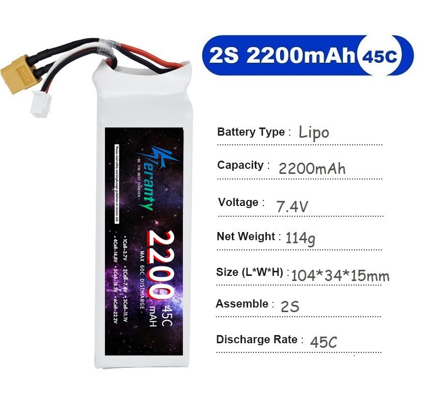 2PCS 7.4V Lipo 2S Battery 1500 – Drone Carrera Rc recenzja i cena