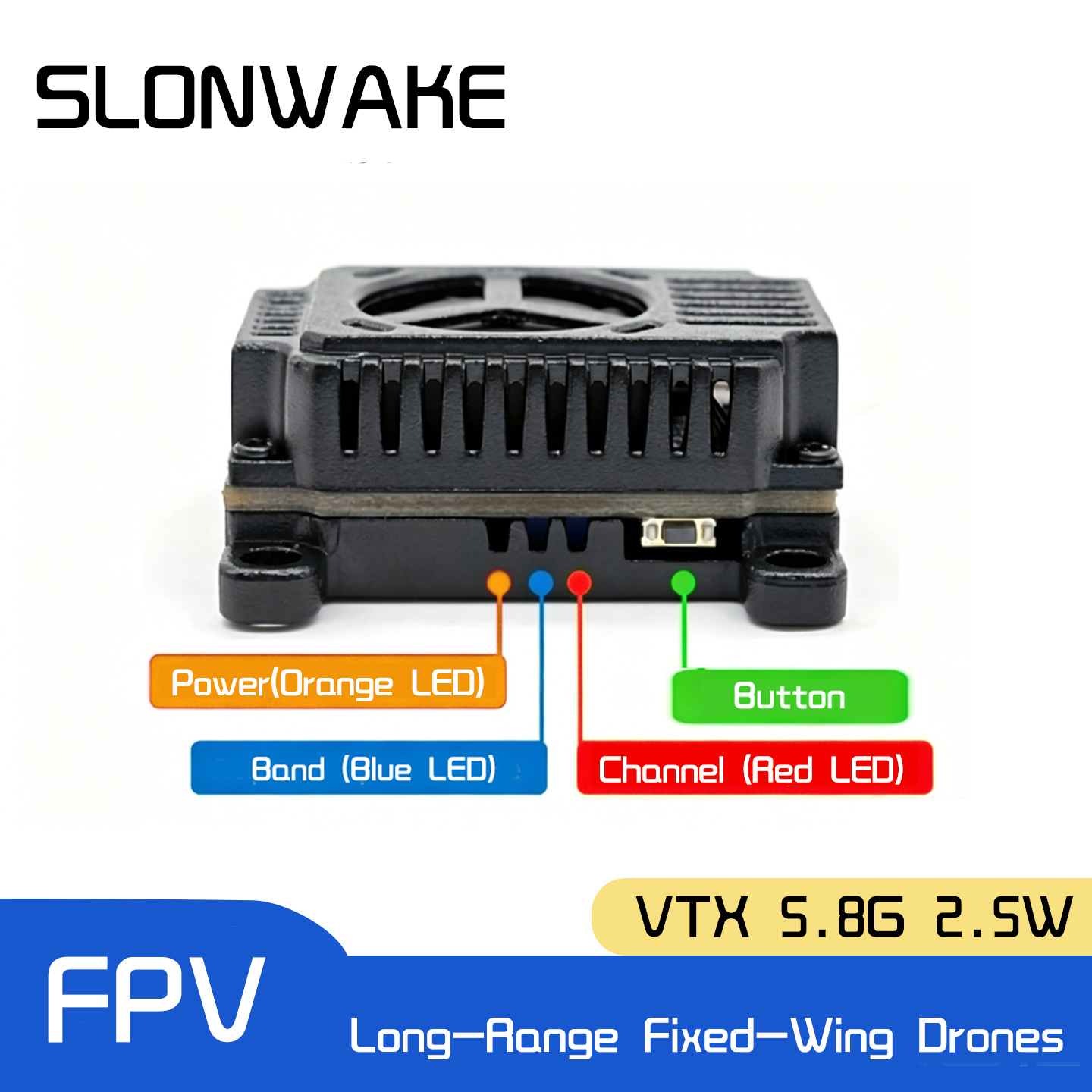 SLONWAKE 5.8G 48CH FPV Transmi – Drone Rc Receiver And Transmitter recenzja i cena
