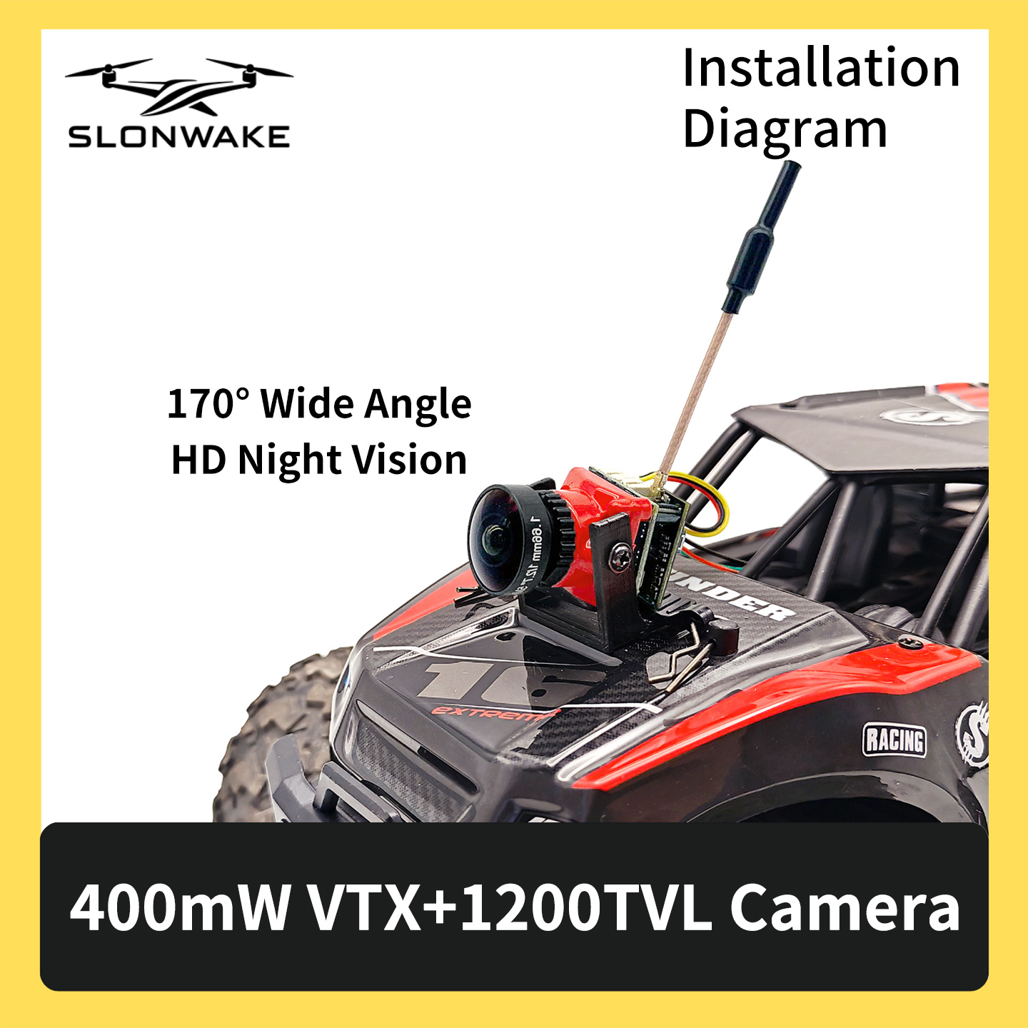 SLONWAKE 5.8G 48CH FPV 400mw V – Drone Rc Receiver And Transmitter recenzja i cena